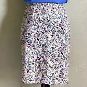 J.Jill Floral Chino Skirt, Size 6 Petite